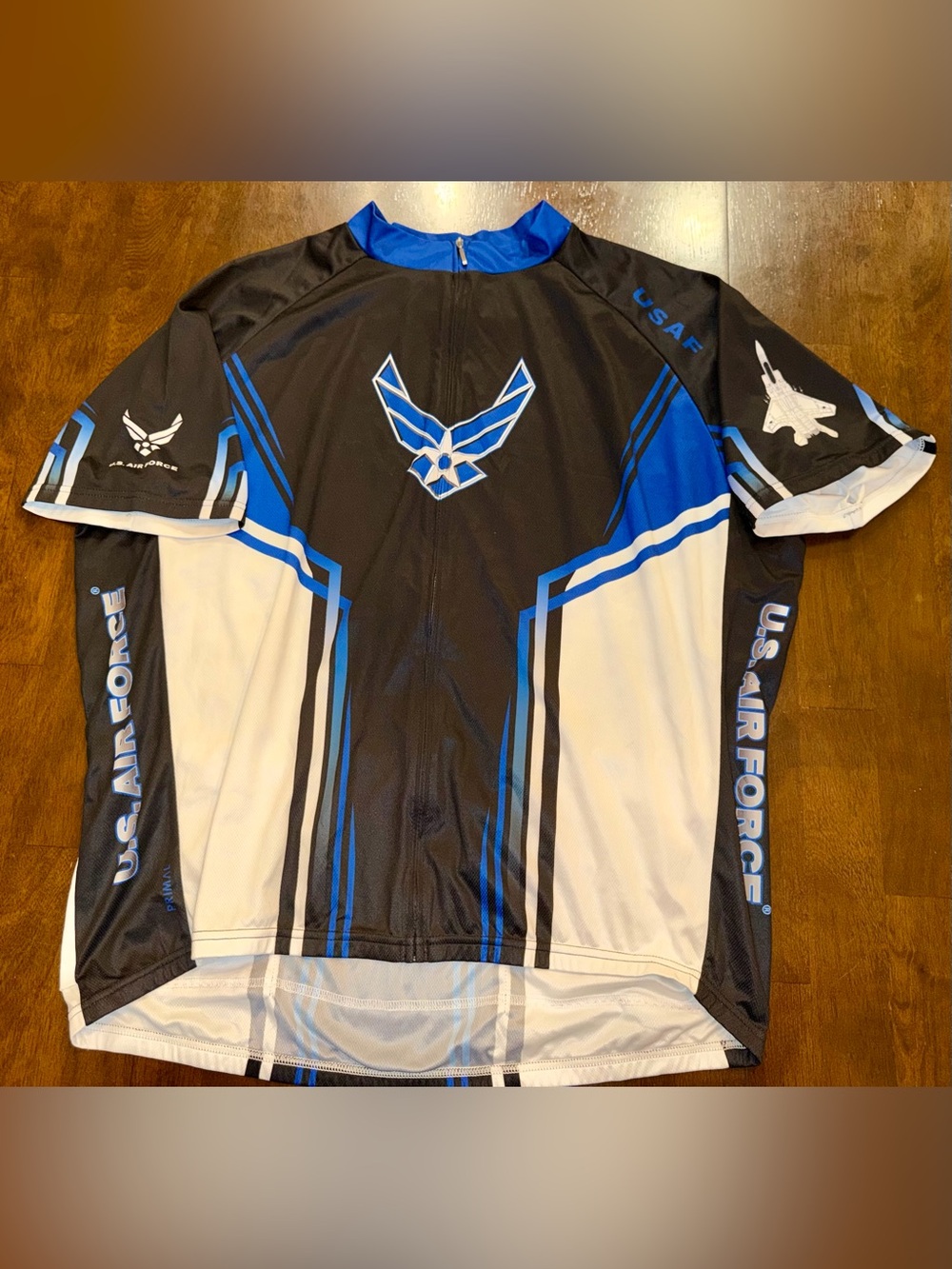 Primal Wear Air Force Stealth USAF Cycling Jersey Short Sleeve Full Zip Mens 5XL